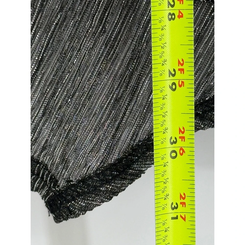 R&M Collection Black Silver Metallic Striped Cardigan and Tank Set Women's Sz XL